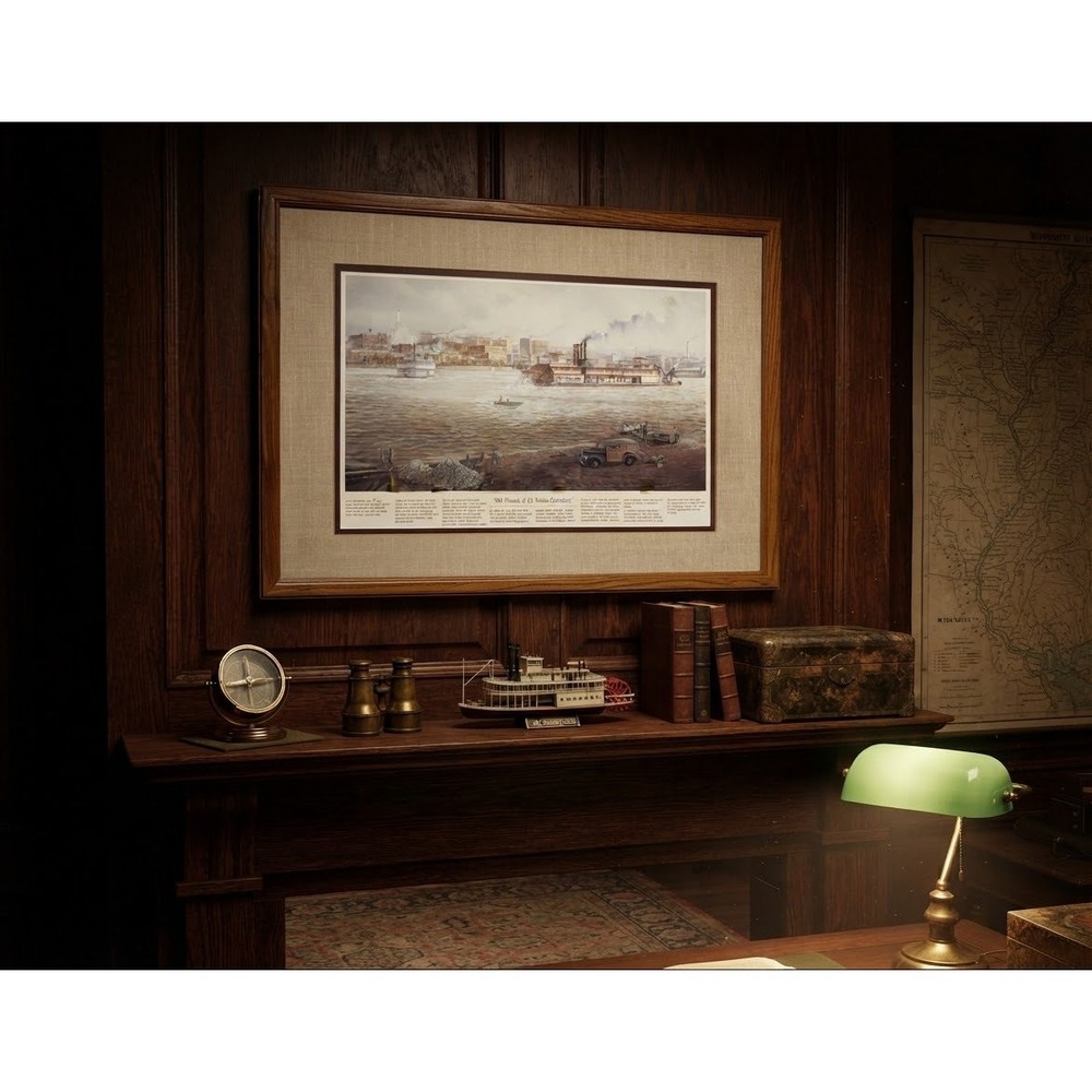 Michael F Blaser Old Friends of the Sainte Genevieve Framed Print 26x20.5